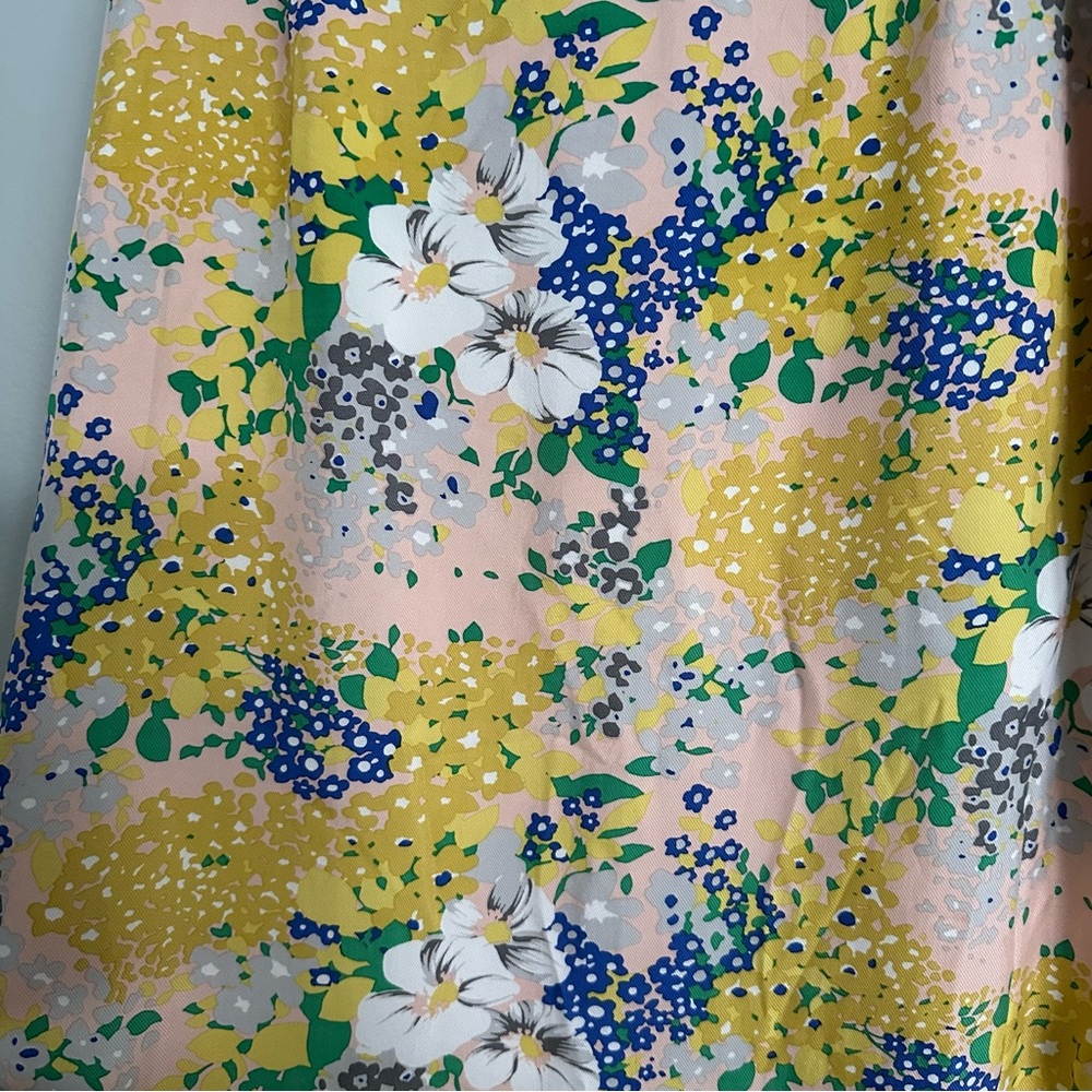 J Crew Lemon Floral Midi Slip Skirt In Floral Subtle Pink Gold Size 6 - Picture 7 of 12